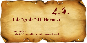 Légrádi Hermia névjegykártya